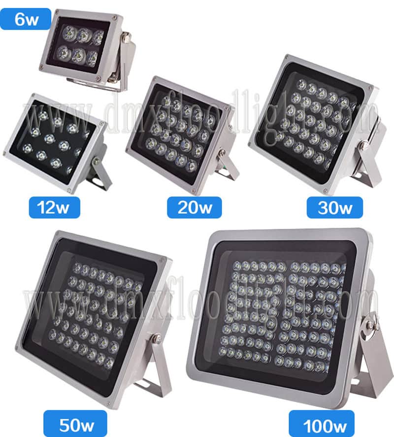 10w 20w 30w 50w dmx rgb flood light