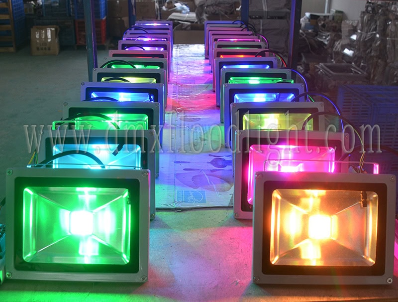 50w rgb flood light with remote control