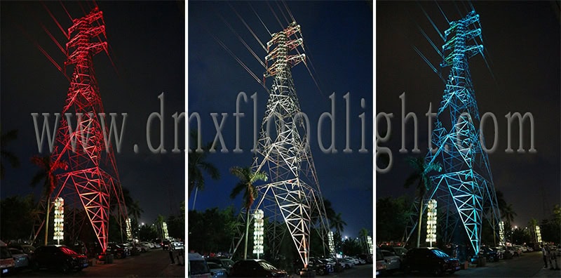 dmx rgb flood light for tower lighting