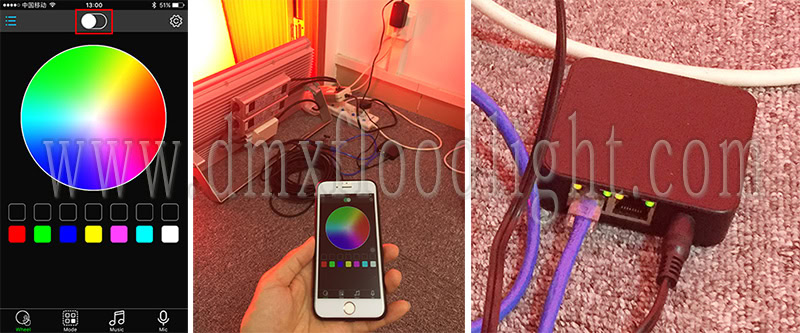 dmx rgb flood light with mobile app control