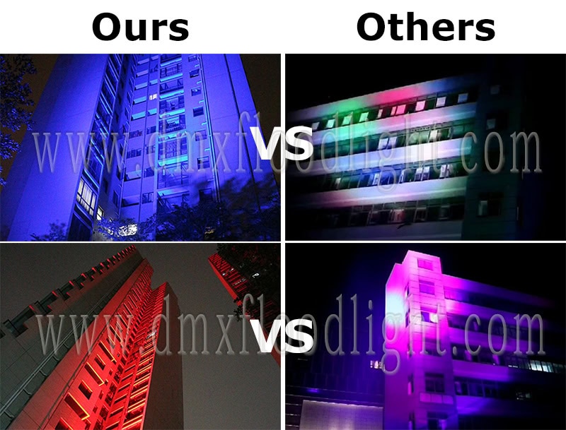 outdoor dmx rgb led flood light comparision