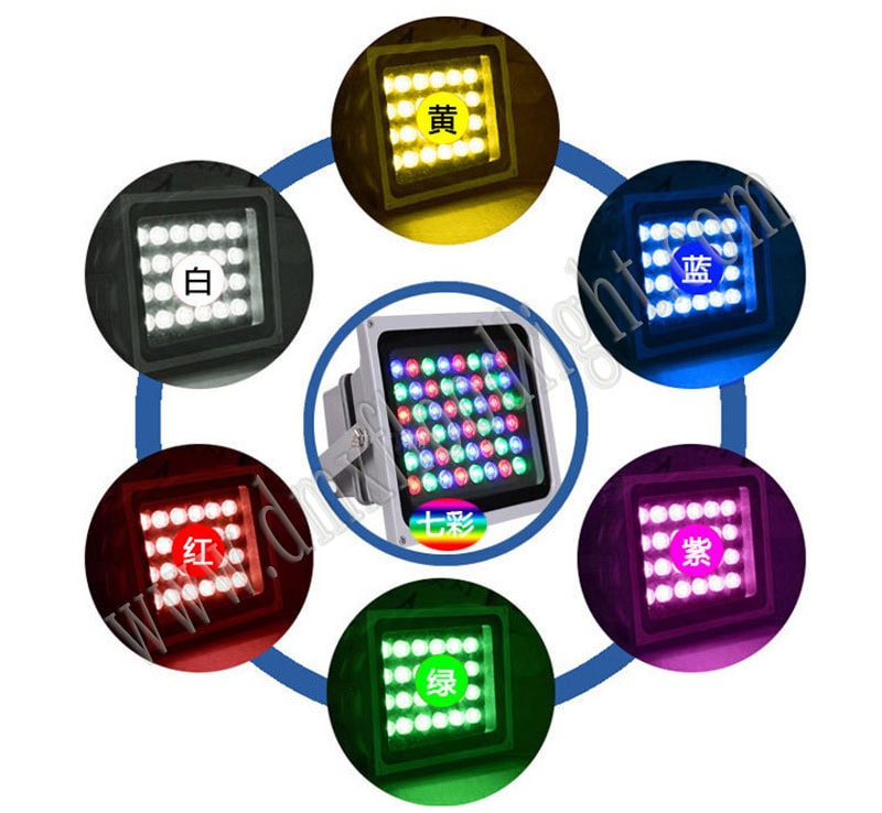 rgb flood light with 7 colors